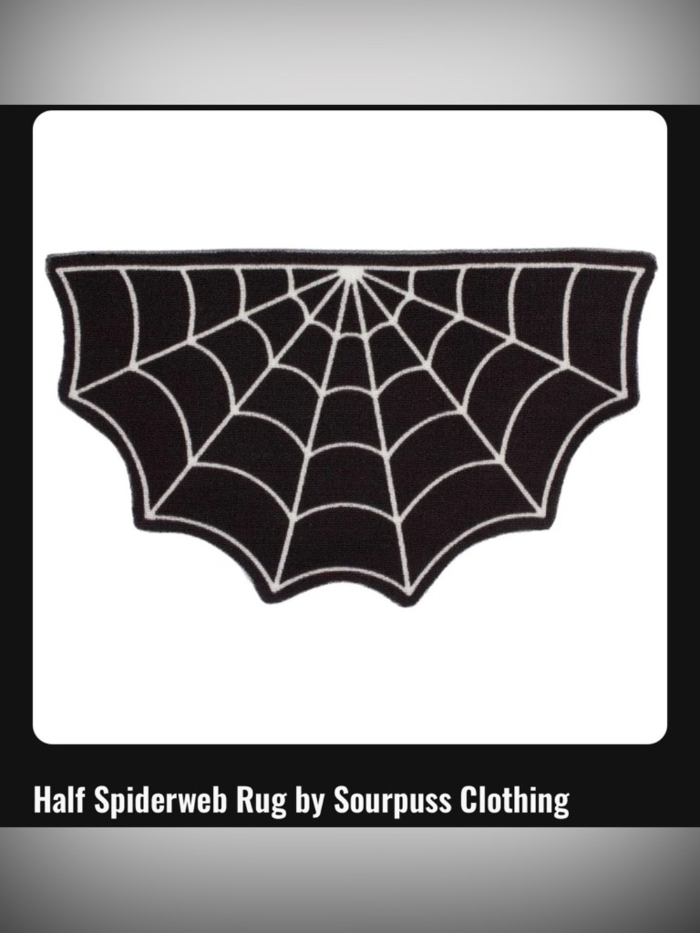 Sourpuss Half Spiderweb Rug
